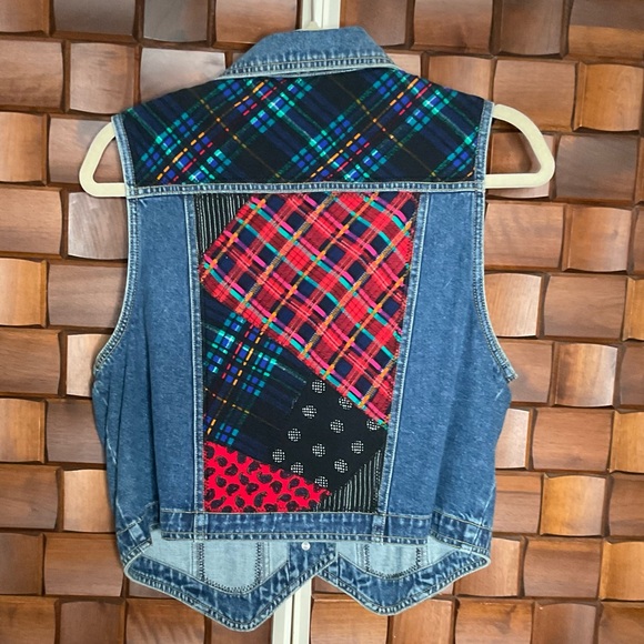 VTG Carol Little Denim Patchwork Vest - Picture 5 of 6